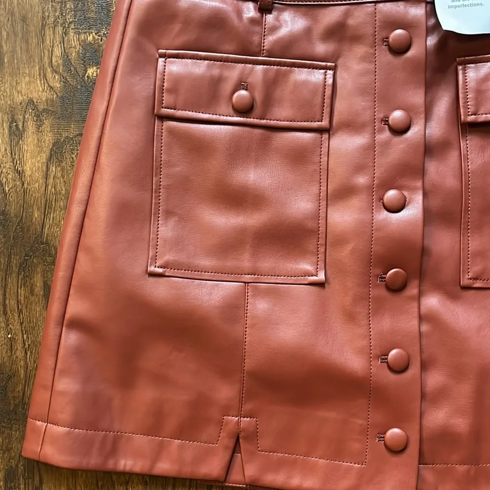 NWT!!  Sam Edelman faux leather skirt, size large - Picture 8 of 13